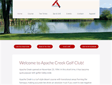 Tablet Screenshot of apachecreekgolfclub.com